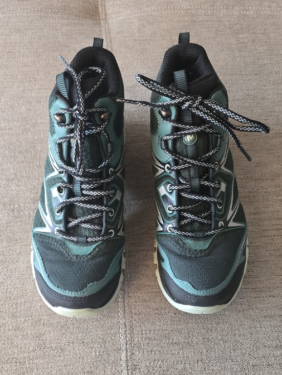 Merrell Shoes - Merrell Black and Dark Green Trail Shoes